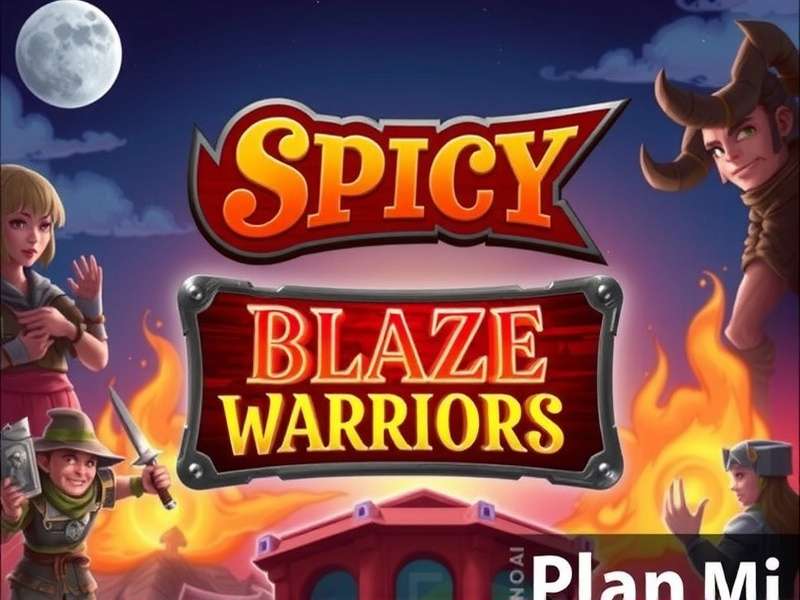Spicy Blaze Warriors game cover featuring fiery warriors